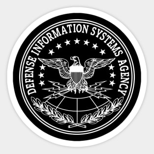 DISA Defense Information Systems Agency White Logo Sticker